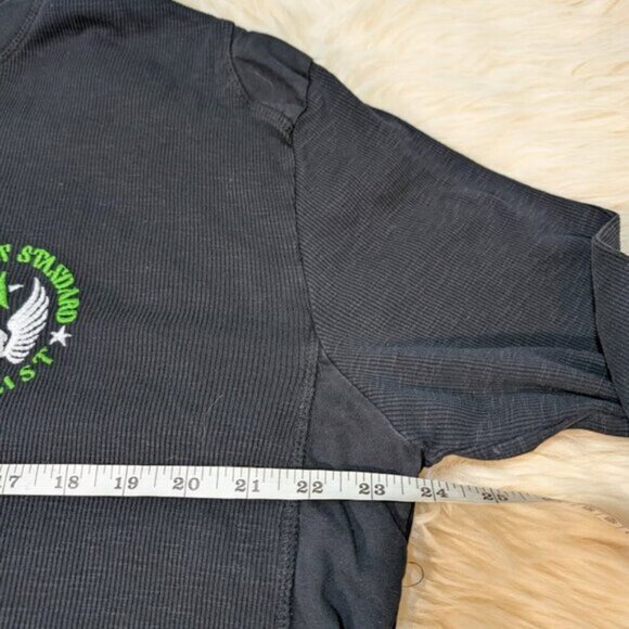 Affliction Live Fast Y2K Vintage Long Sleeve Black Thermal Shirt Men Size XL - Picture 3 of 7